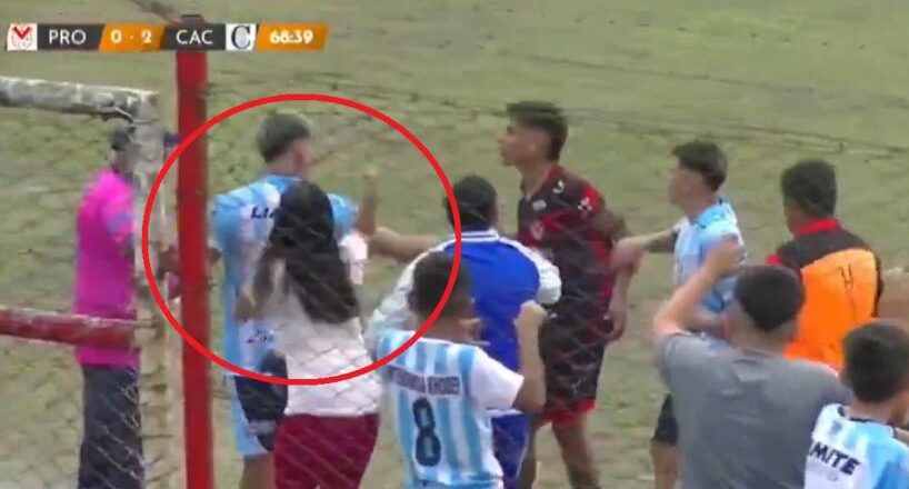 Una fotógrafa agredió a un jugador en pleno partido