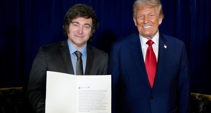 Donald Trump: “Milei tiene mi respaldo completo para la reelección”