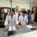 Jaldo visitó la Escuela Técnica N°2 Lomas de Tafí