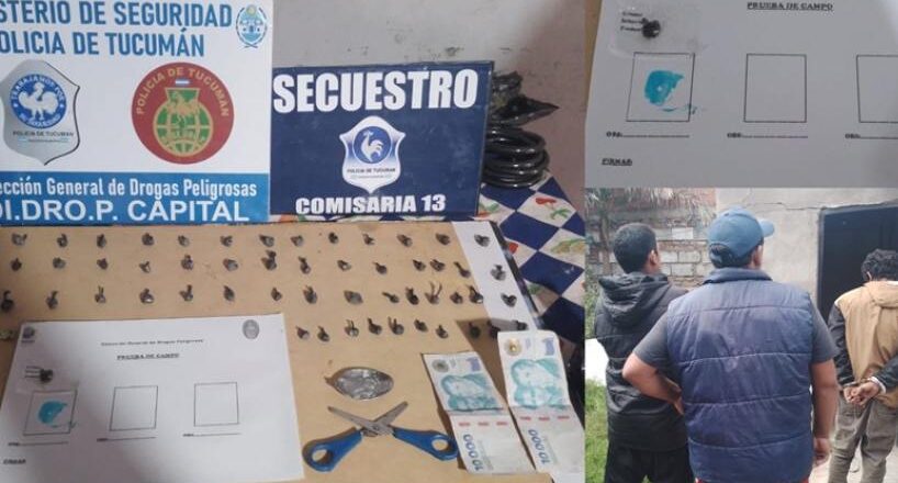 Decomisan más de 50 bochitas de cocaína en un operativo al sur de San Miguel de Tucumán