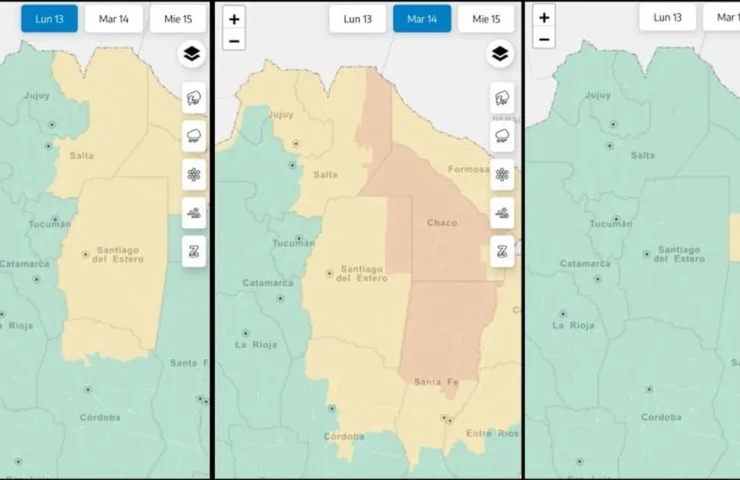 Hay alerta amarilla en el NOA y NEA, pero Tucumán está exenta